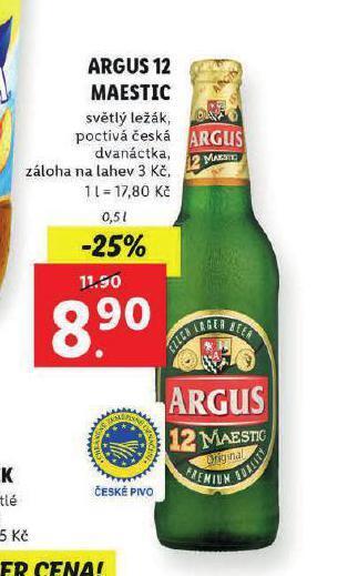 Lidl Pivo argus 12 maestic nabídka