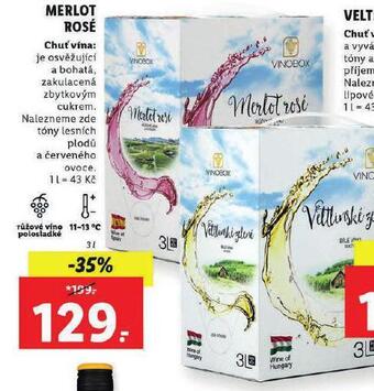 Lidl Merlot rosé nabídka