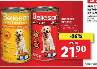 Lidl Bellosan konzerva pro psy nabídka