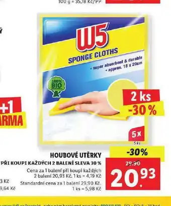 Lidl W5 houbové utěrky nabídka