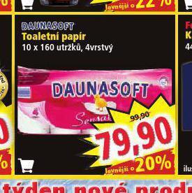 Norma Daunasoft toaletní papír nabídka