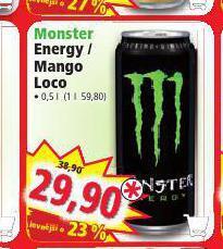 Norma Monster energy drink nabídka