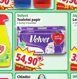 Norma Velvet toaletní papír nabídka