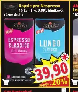 Norma Kávové kapsle nespresso nabídka