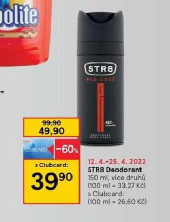 Tesco Str8 deodorant nabídka
