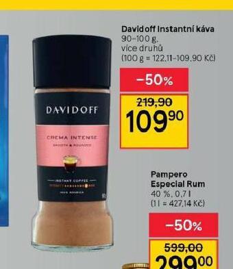 Tesco Davidoff instantní káva nabídka
