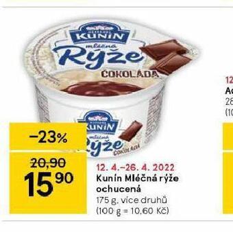 Tesco Kunín mléčná rýže ochucená nabídka