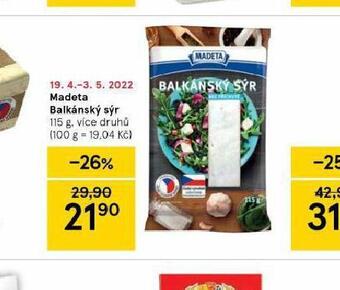 Tesco Madeta balkánský sýr nabídka