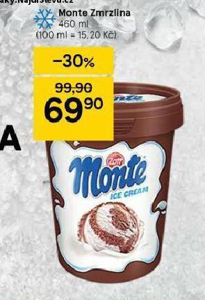 Tesco Monte zmrzlina nabídka
