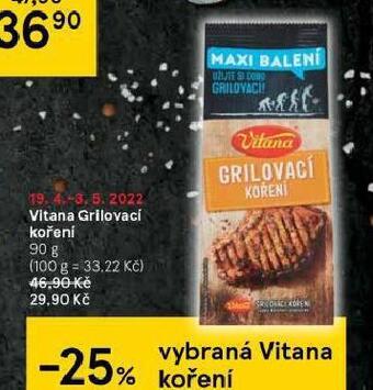Tesco Vitana grilovací koření nabídka