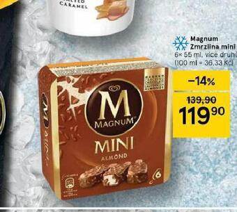 Tesco Magnum zmrzlina mini nabídka