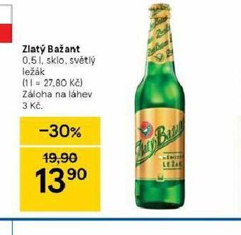 Tesco Pivo zlatý bažant nabídka