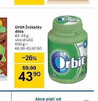 Tesco Orbit žvýkačky nabídka