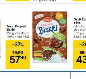 Tesco Emco křupaví biskiti nabídka