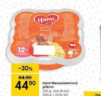 Tesco Hami masozeleninový příkrm nabídka