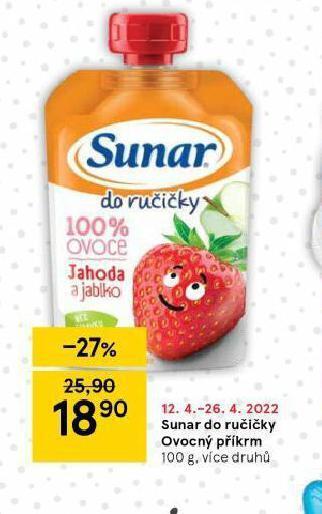 Tesco Sunar do ručičky ovocný příkrm nabídka