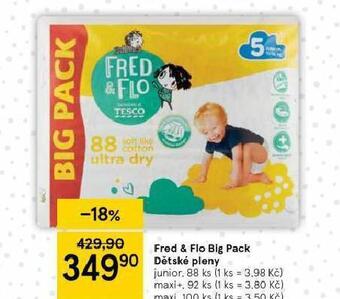 Tesco Fred & flo dětské pleny nabídka