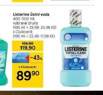 Tesco Listerine ústní voda nabídka