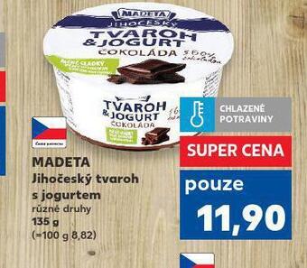 Kaufland Madeta jihočeský tvaroh s jogurtem nabídka
