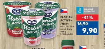 Kaufland Florian active+ jogurt nabídka