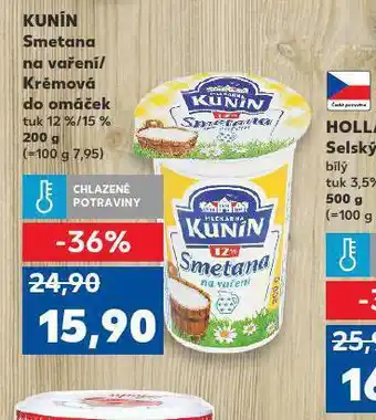 Kaufland Kunín smetan na vaření nabídka