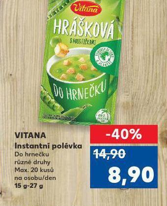 Kaufland Vitana instantní polévka nabídka