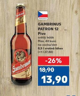 Kaufland Pivo gambrinus patron 12 nabídka