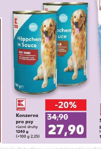 Kaufland Konzerva pro psy nabídka