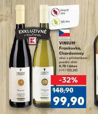 Kaufland Vinium chardonnay nabídka
