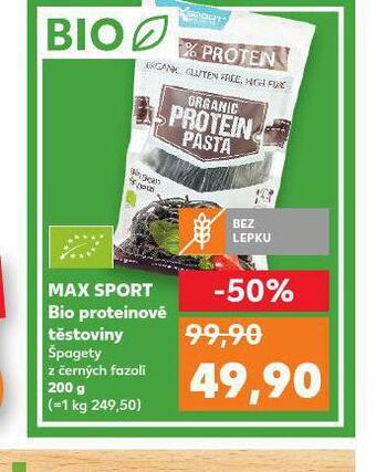 Kaufland Max sport bio proteinové těstoviny nabídka