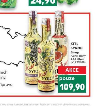 Kaufland Kitl syrob sirup nabídka