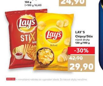 Kaufland Lay´s chipsy / stix nabídka