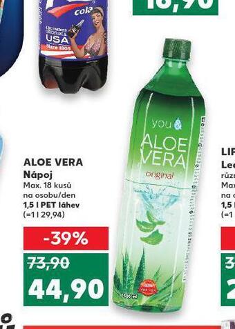 Kaufland Aloe vera nápoj nabídka