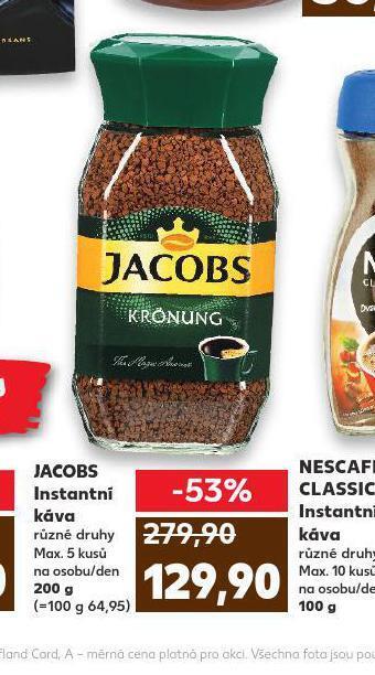 Kaufland Jacobs instantní káva nabídka