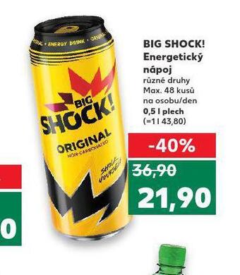 Kaufland Big shock energetický nápoj nabídka