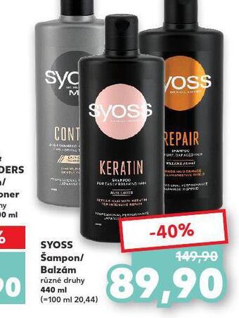 Kaufland Syoss šampon, balzám nabídka