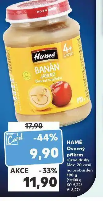 Kaufland Hamé ovocný příkrm nabídka