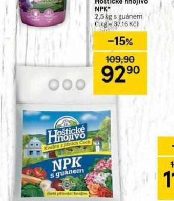 Tesco Hoštické hnojivo npk nabídka