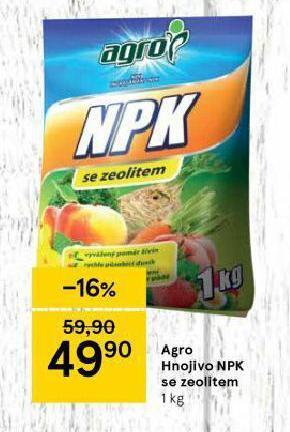 Tesco Agro hnojivo npk se zeolitem nabídka