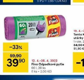 Tesco Fino dopadkové pytle nabídka