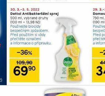 Tesco Dettol antibakterální sprej nabídka