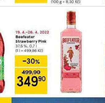 Tesco Beefeater strawberry pink nabídka