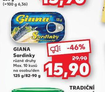 Kaufland Giana sardinky nabídka