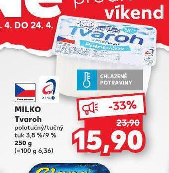 Kaufland Milko tvaroh nabídka