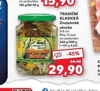 Kaufland Tradiční klasická znojemská okurka nabídka