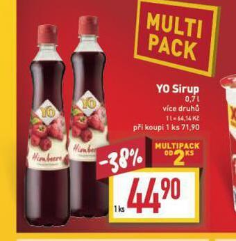 Billa Yo sirup nabídka