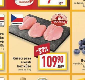 Billa Kuřecí prsa s kostí bez kůže nabídka