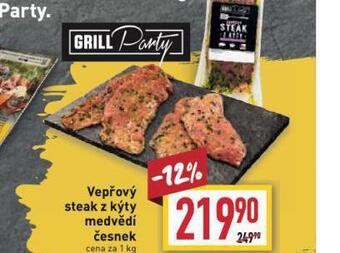 Billa Vepřový steak z kýty medvědí česnek nabídka