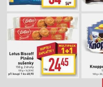 Billa Lotus biscoff plněné sušenky nabídka