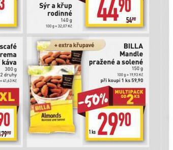 Billa Billa mandle pražené, solené nabídka